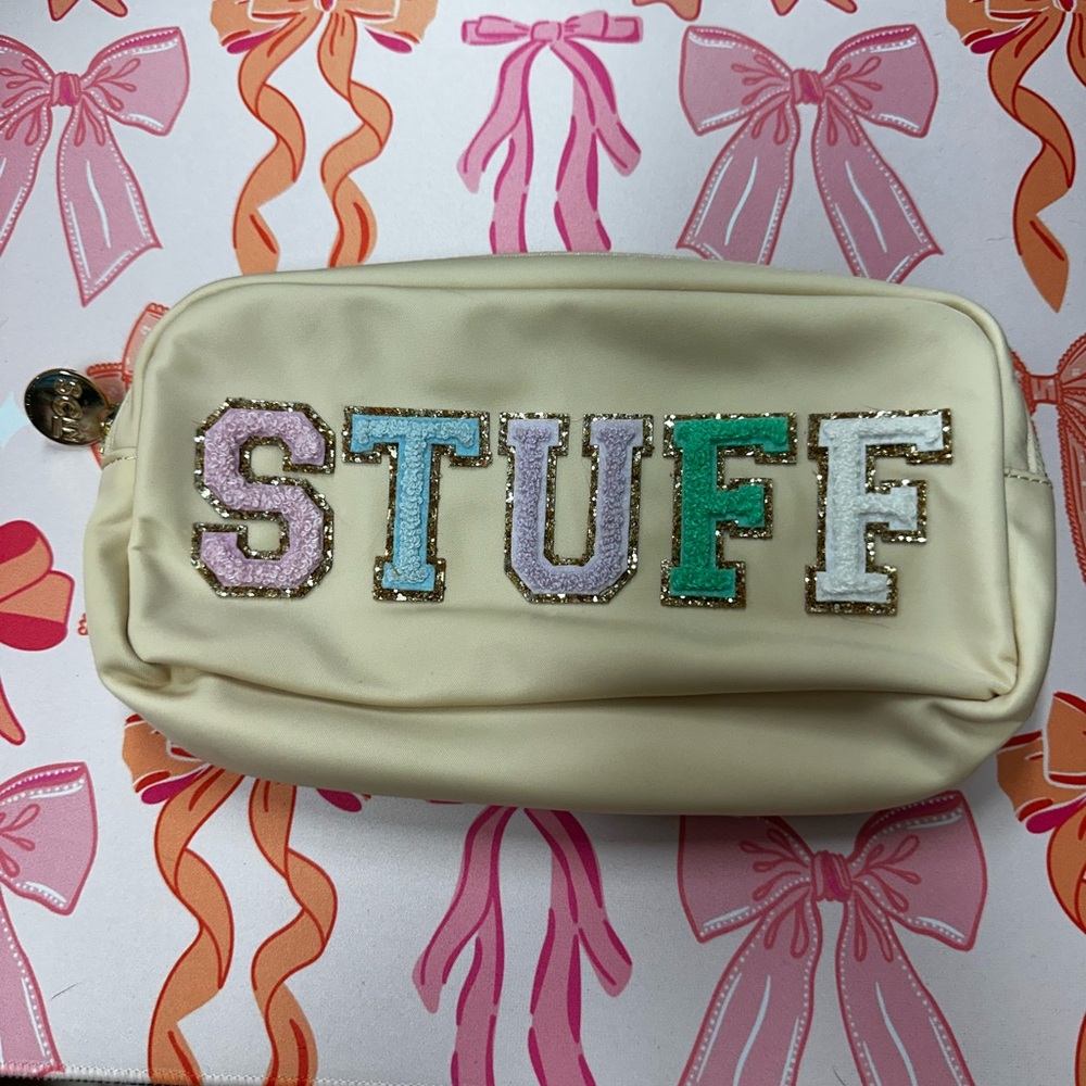 SCL Sand 'STUFF' Embellished Small Pouch